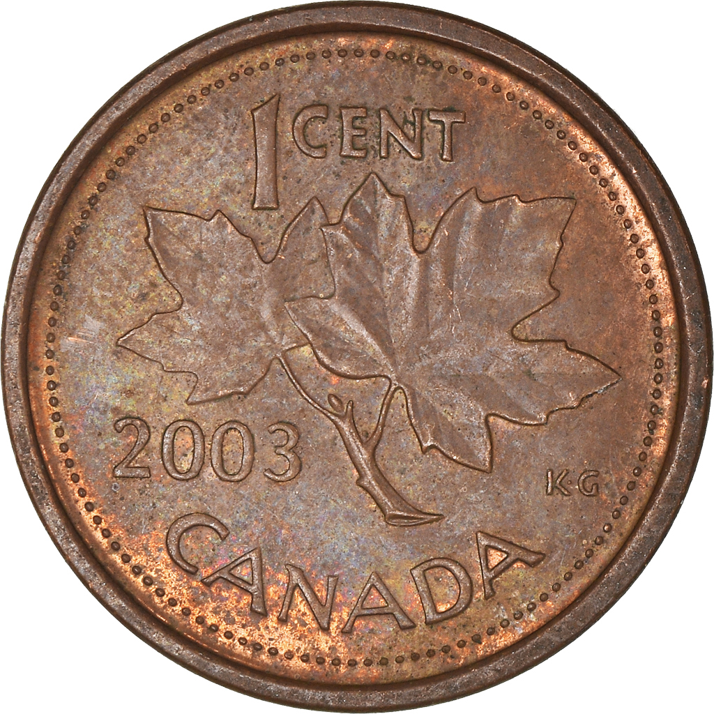 Moneda, Canadá, Cent, 2003