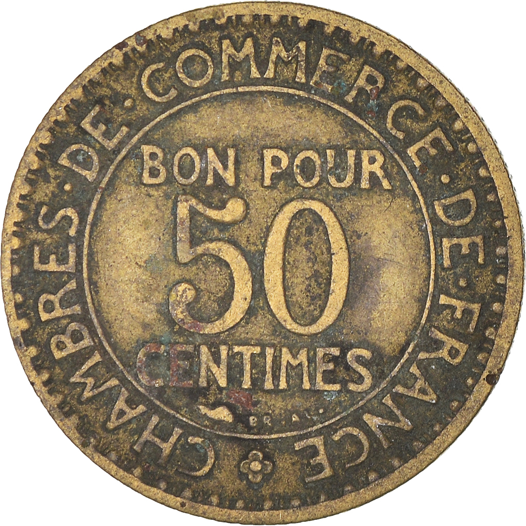 Moneda, Francia, 50 Centimes, 1925