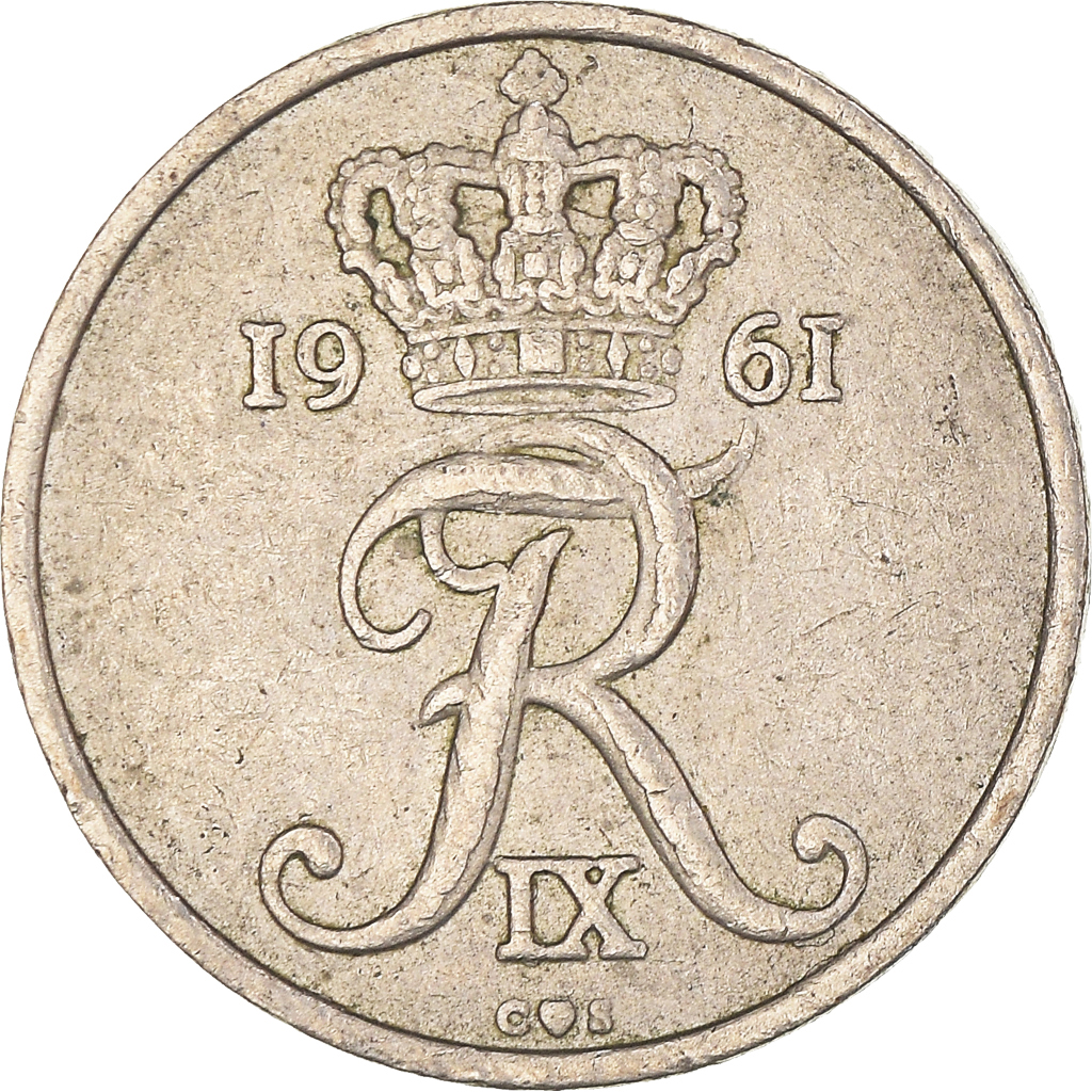 Moneda, Dinamarca, 10 Öre, 1961