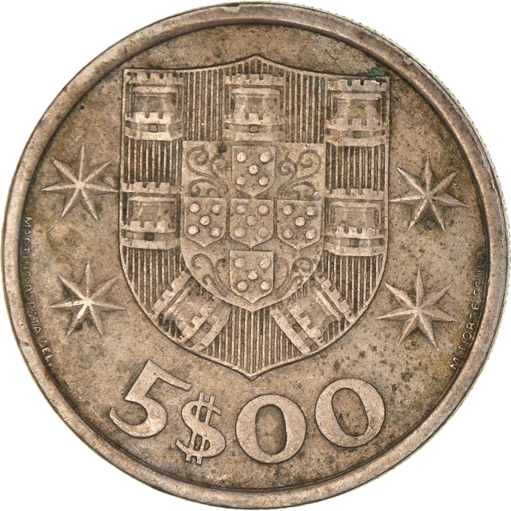 Moneda, Portugal, 5 Escudos, 1976