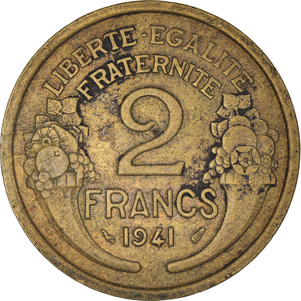 Moneda, Francia, 2 Francs, 1941