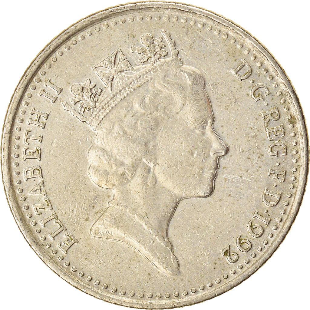 Moneda, Gran Bretaña, 10 Pence, 1992