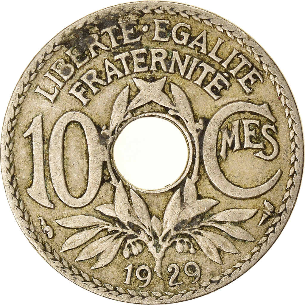 Moneda, Francia, 10 Centimes, 1929