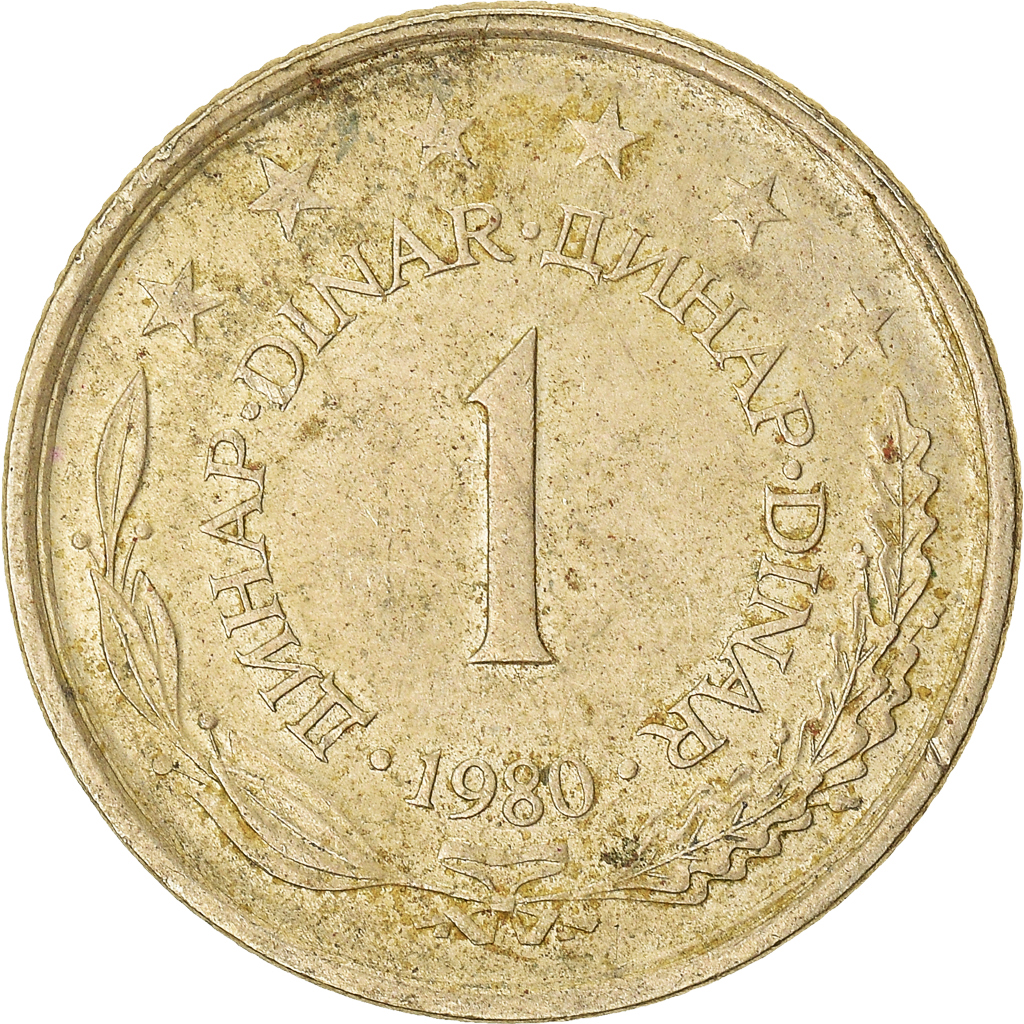 Moneda, Yugoslavia, Dinar, 1980