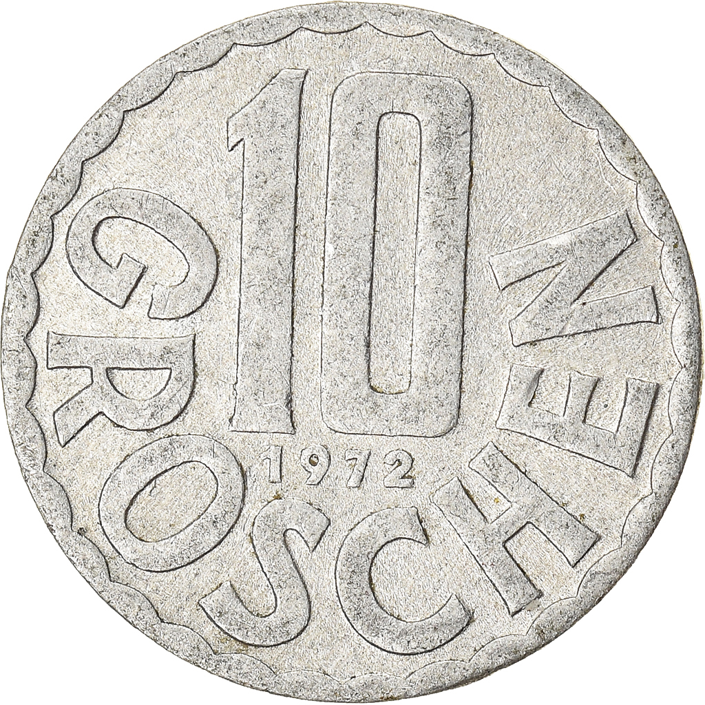 Moneda, Austria, 10 Groschen, 1972