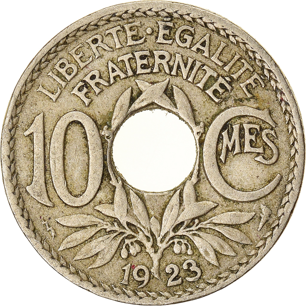 Moneda, Francia, 10 Centimes, 1923