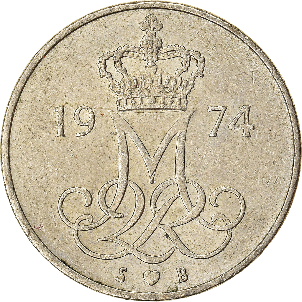 Moneda, Dinamarca, 10 Öre, 1974