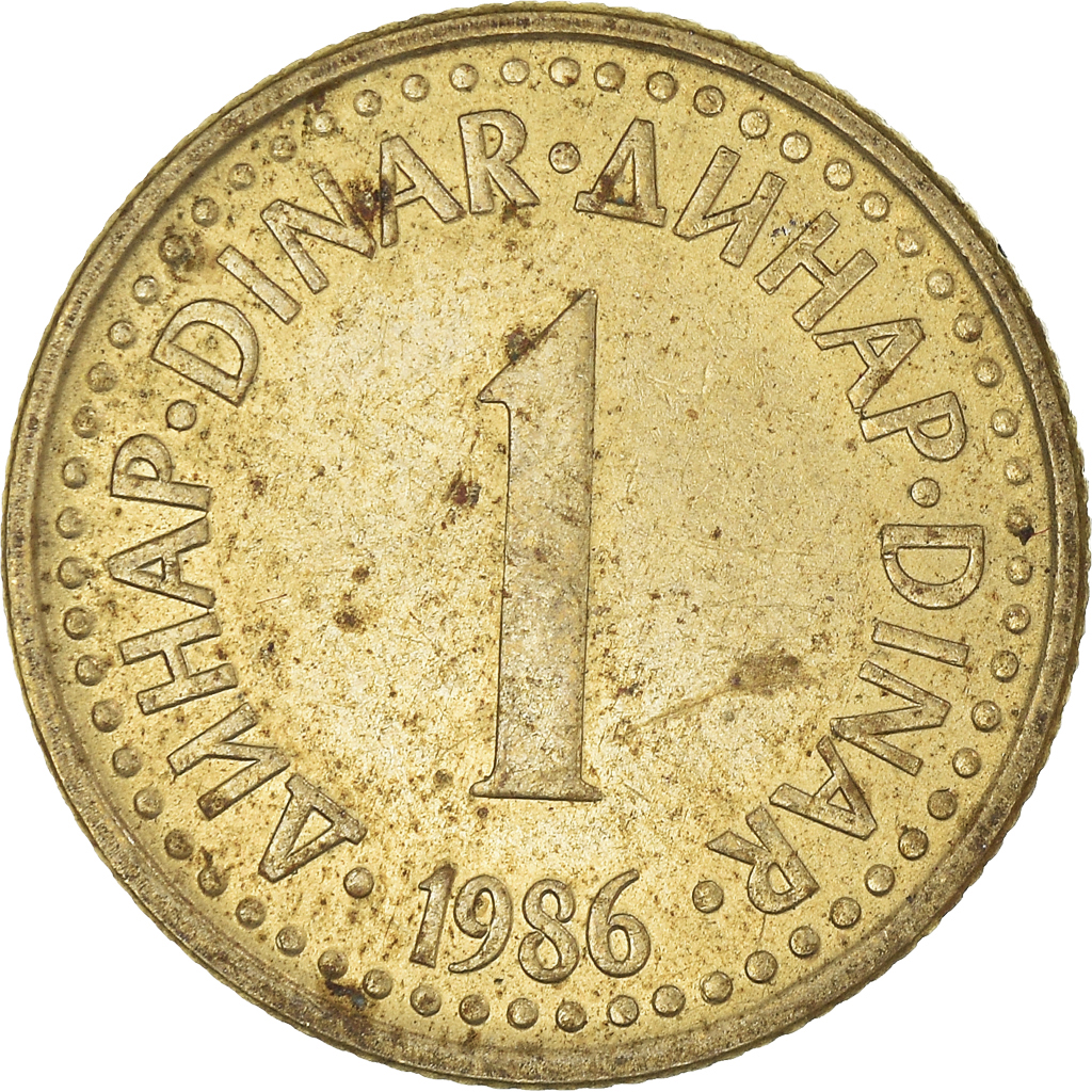 Moneda, Yugoslavia, Dinar, 1986