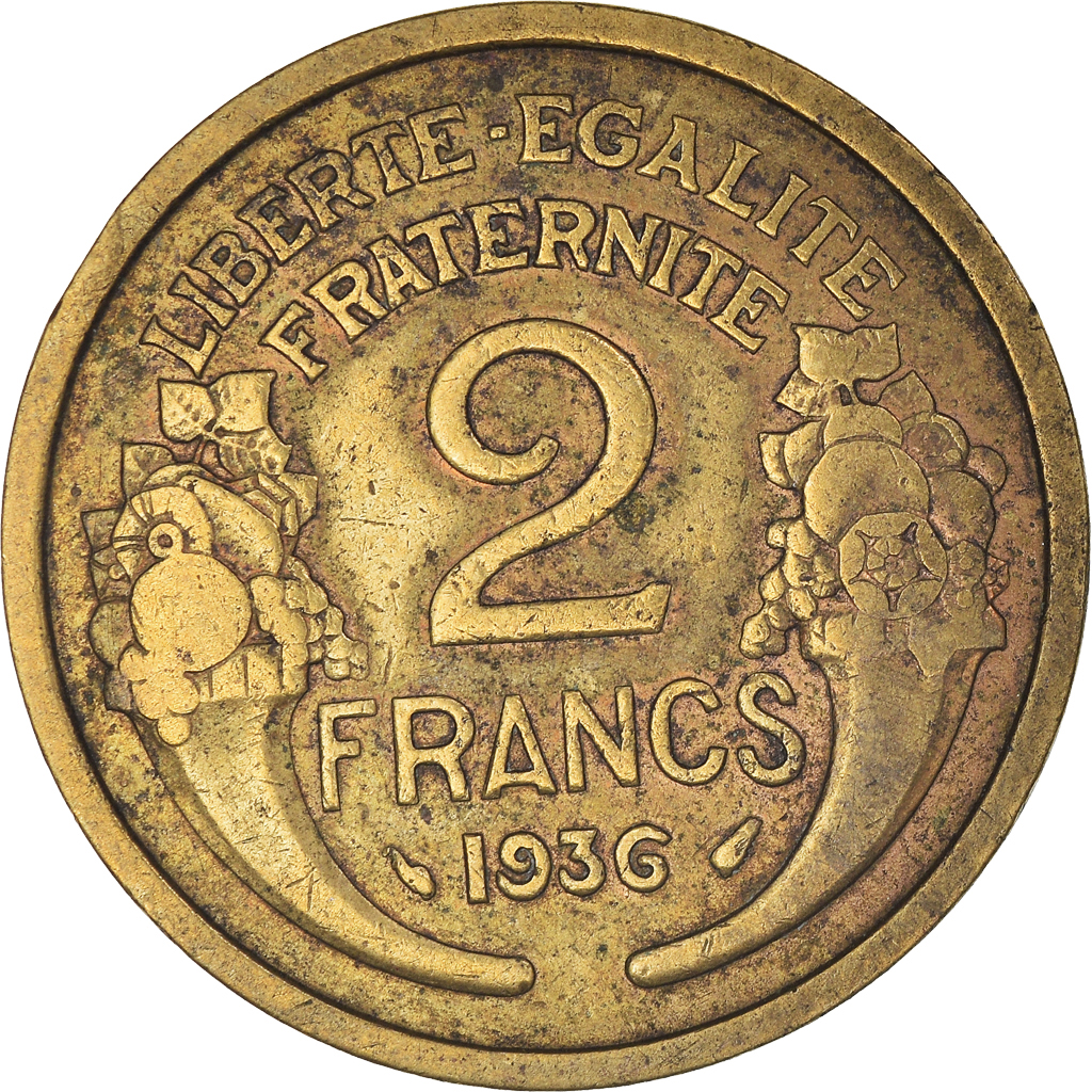 Moneda, Francia, 2 Francs, 1936