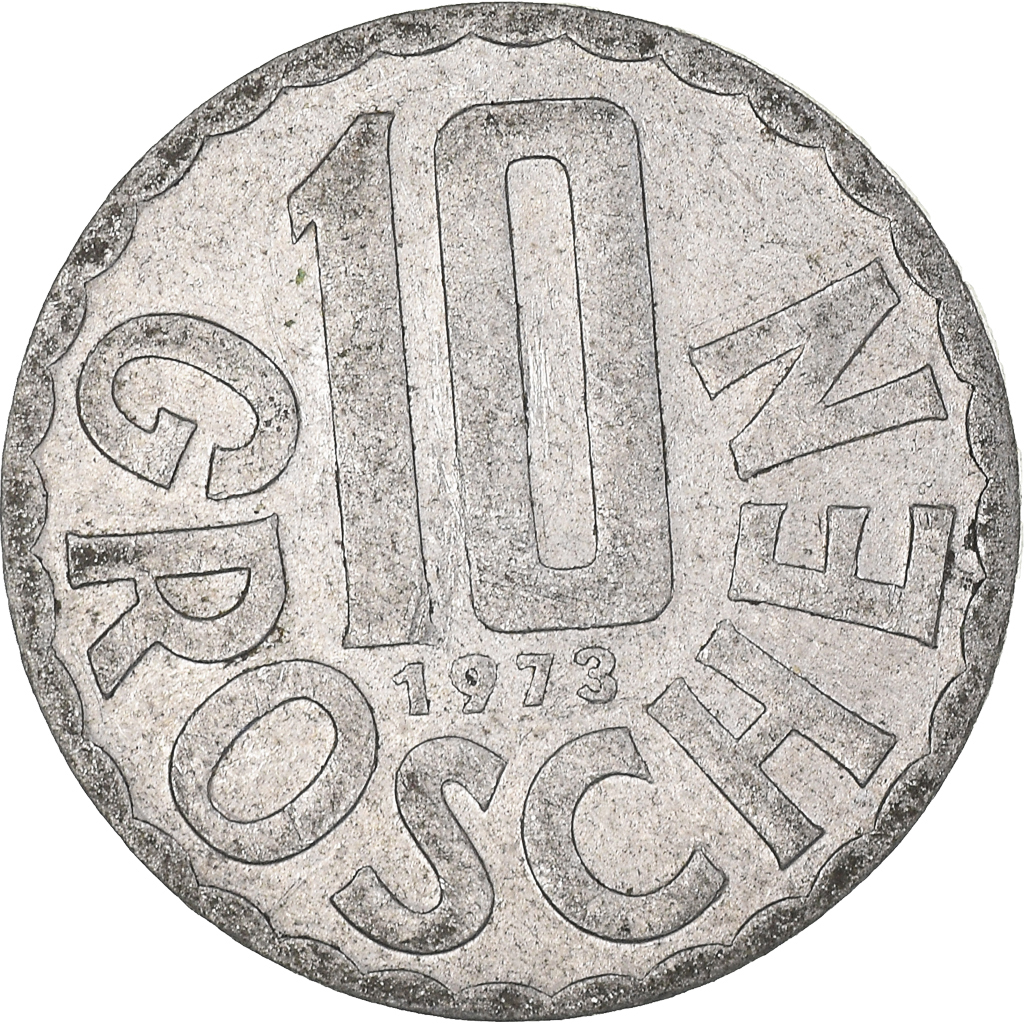 Moneda, Austria, 10 Groschen, 1973
