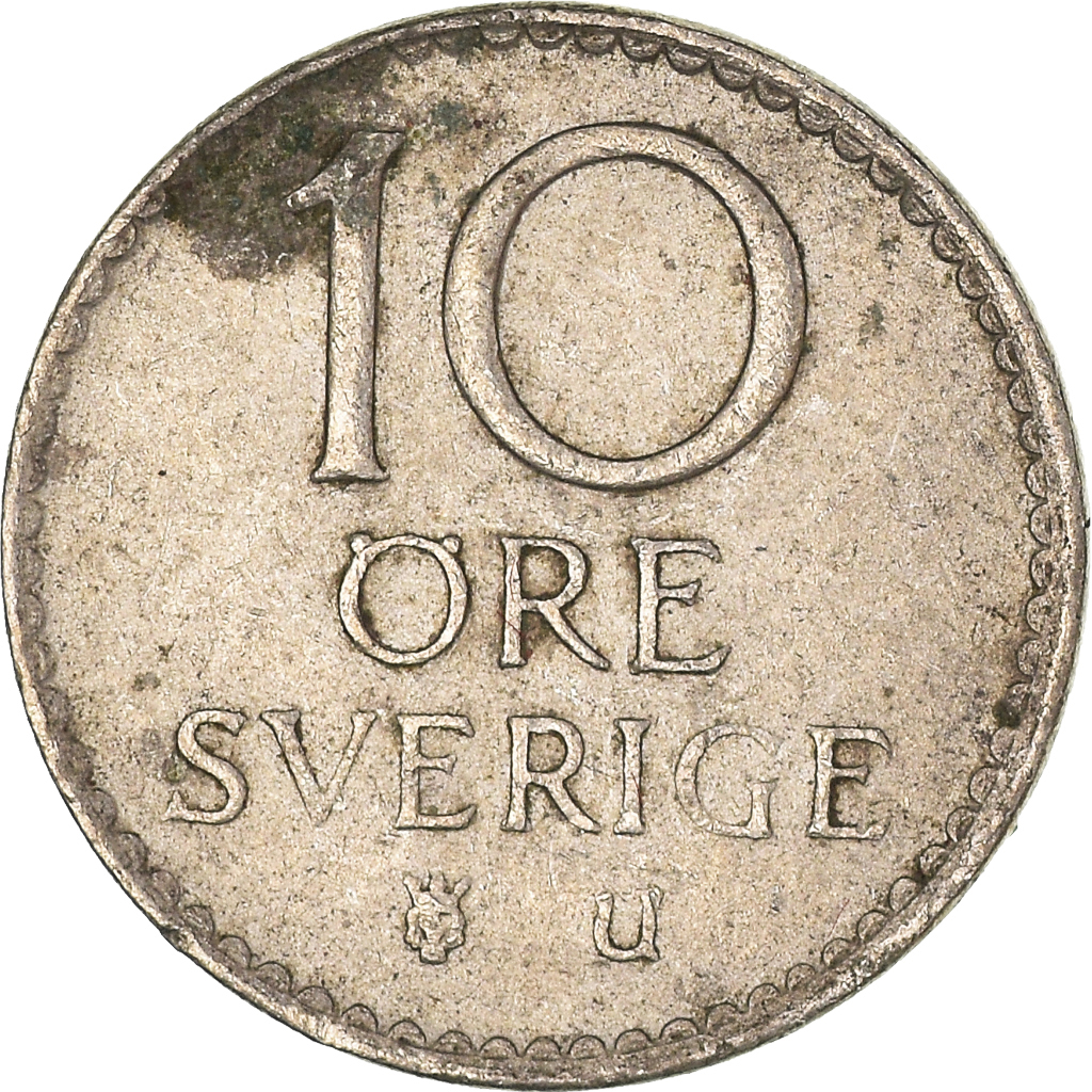 Moneda, Suecia, 10 Öre, 1973