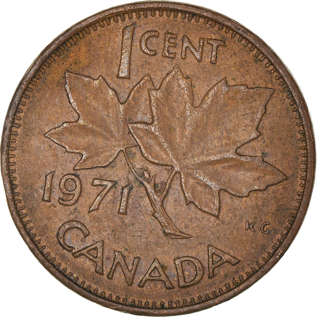 Moneda, Canadá, Cent, 1971