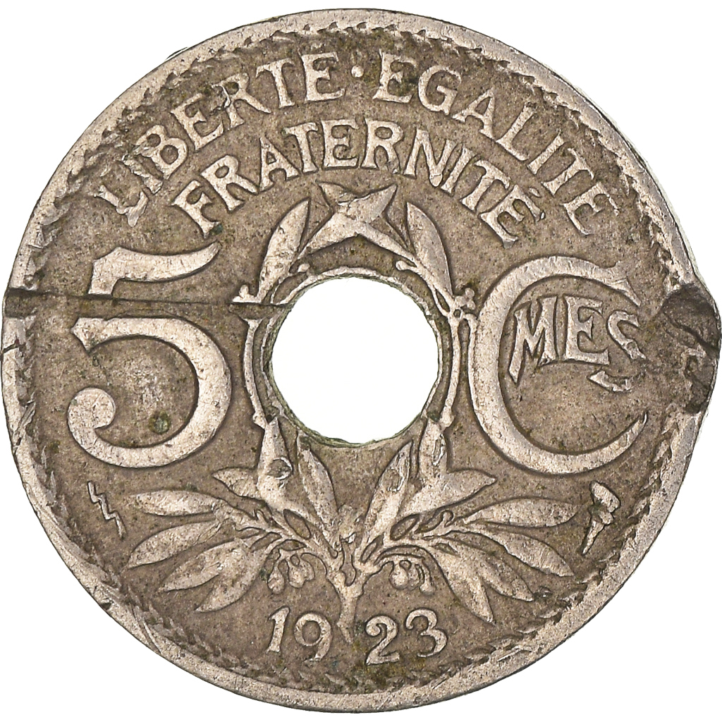 Moneda, Francia, 5 Centimes, 1923