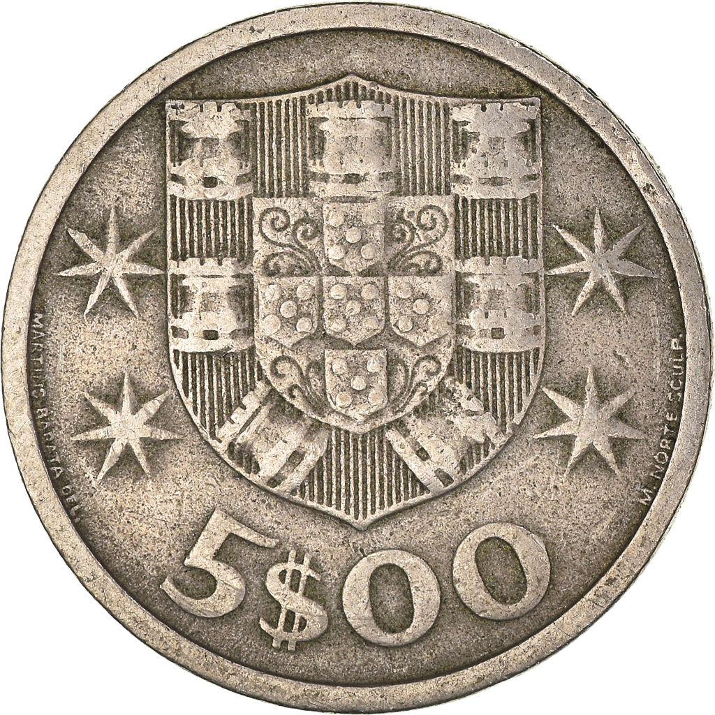 Moneda, Portugal, 5 Escudos, 1966