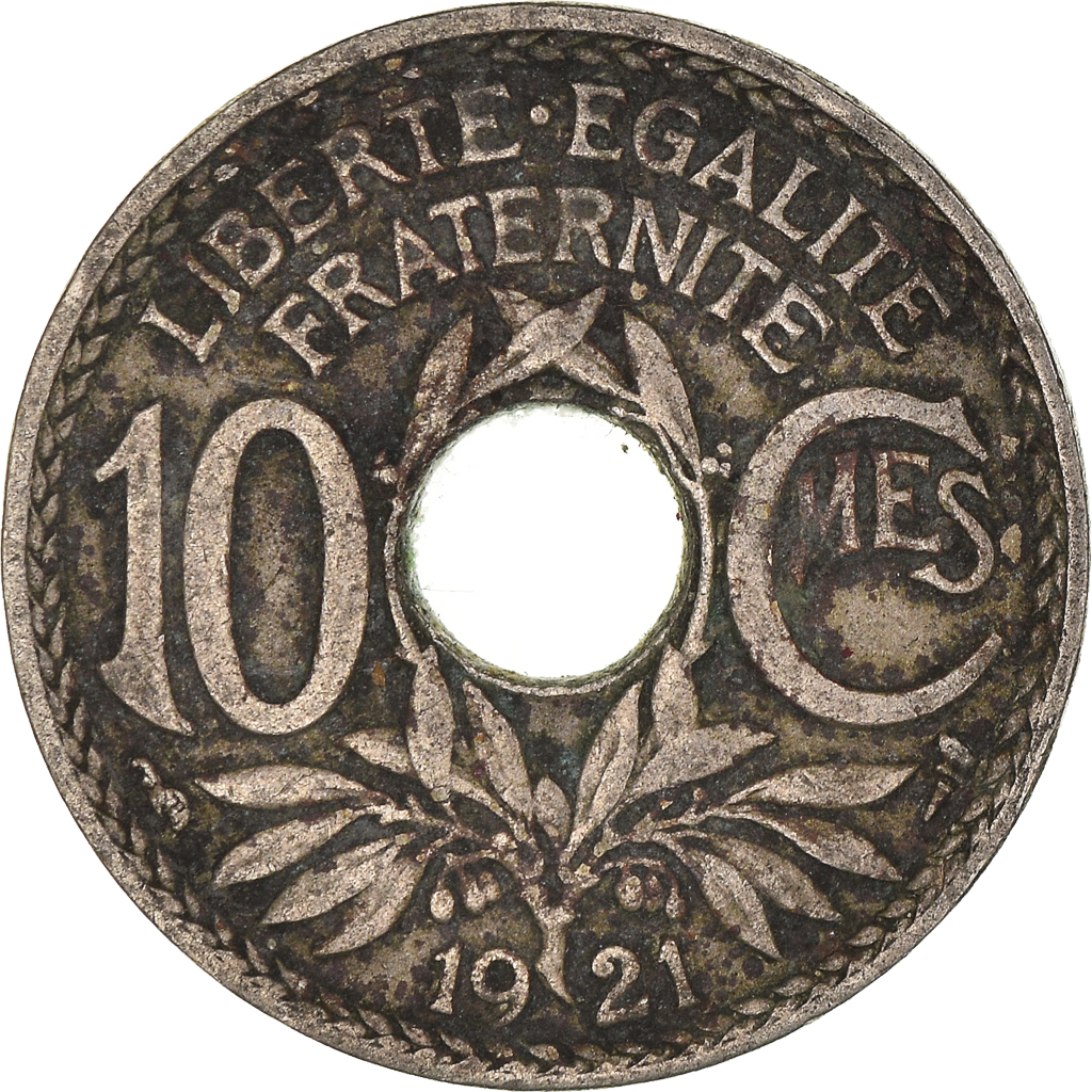 Moneda, Francia, 10 Centimes, 1921