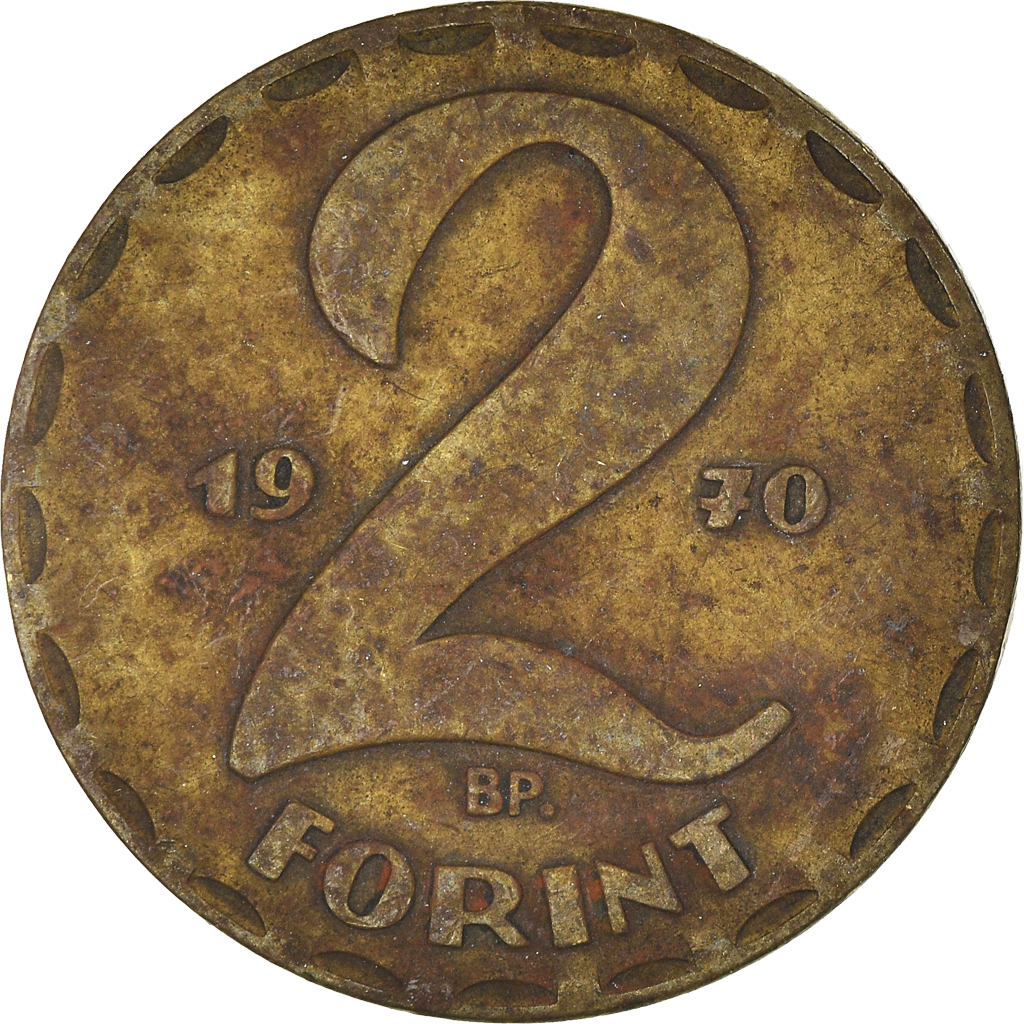 Moneda, Hungría, 2 Forint, 1970