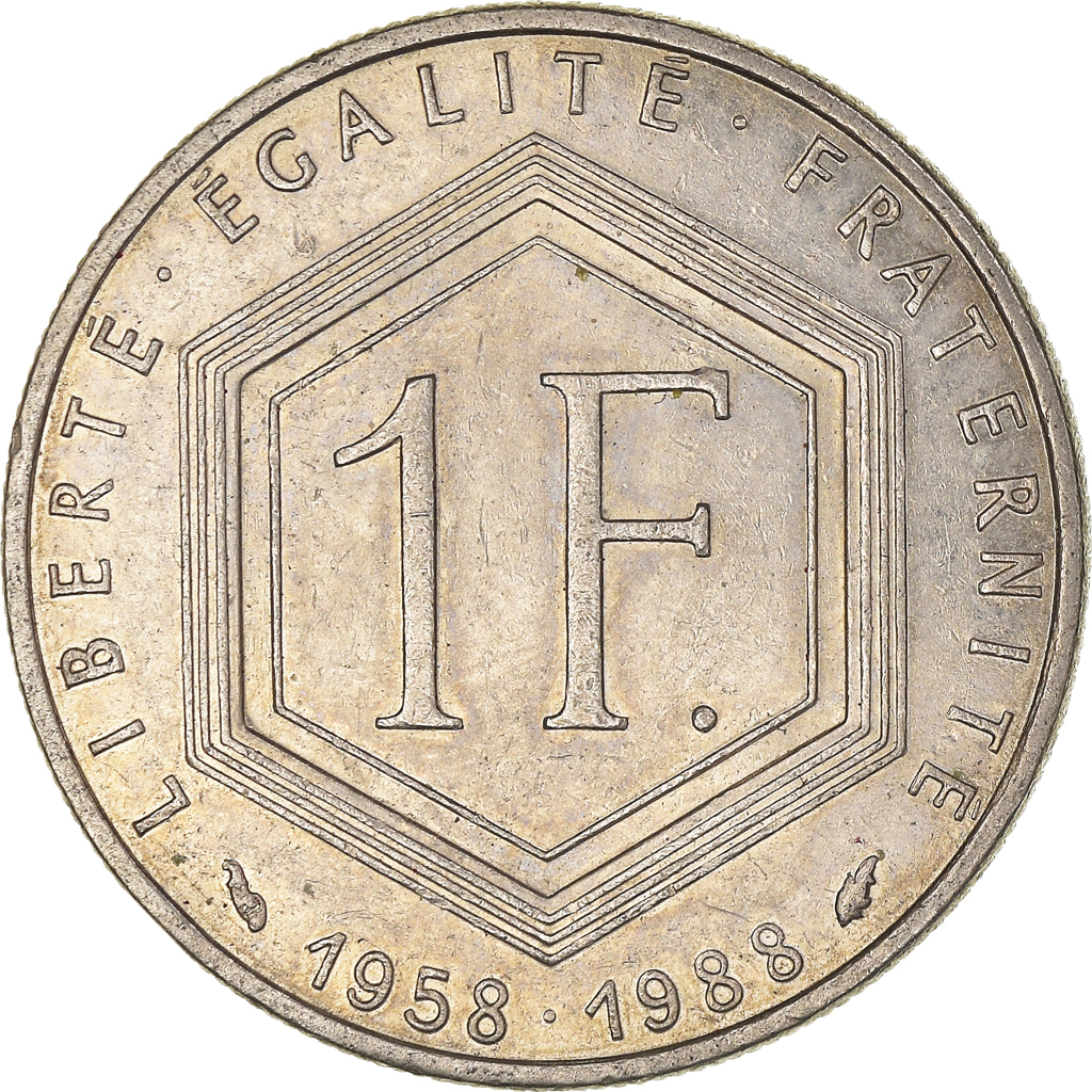 Moneda, Francia, Franc, 1988