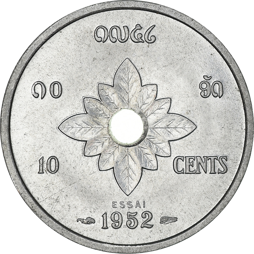 Coin, Lao, Sisavang Vong, 10 Cents, 1952, Paris, , Aluminium, KM:E1