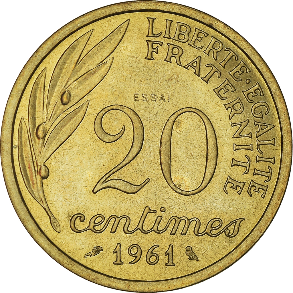 Coin, France, 20 Centimes, 1961, , Aluminum-Bronze, Gadoury:325