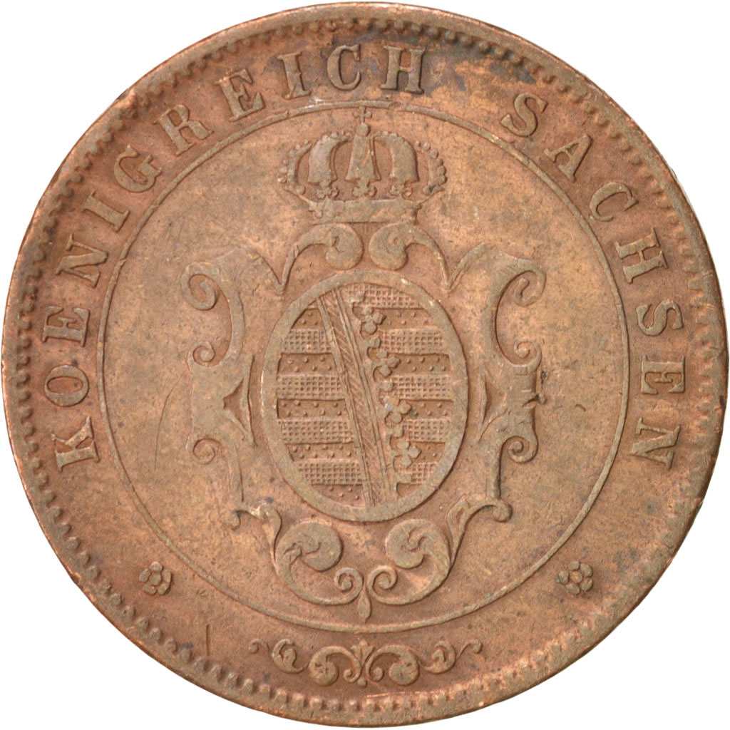 Coin, German States, SAXONY-ALBERTINE, Johann, 5 Pfennig, 1869, 