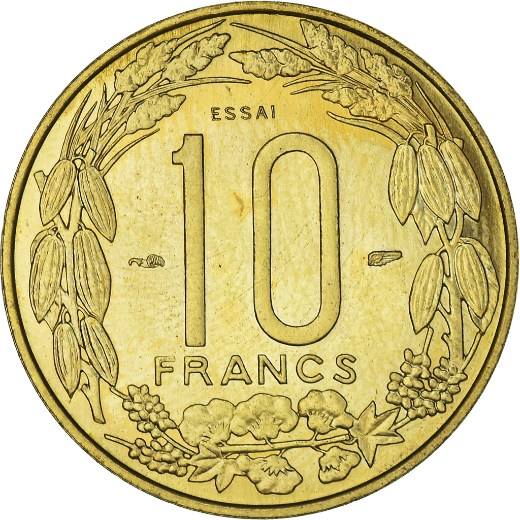 Coin, Cameroon, 10 Francs, 1958, Paris, ESSAI, , Aluminum-Bronze