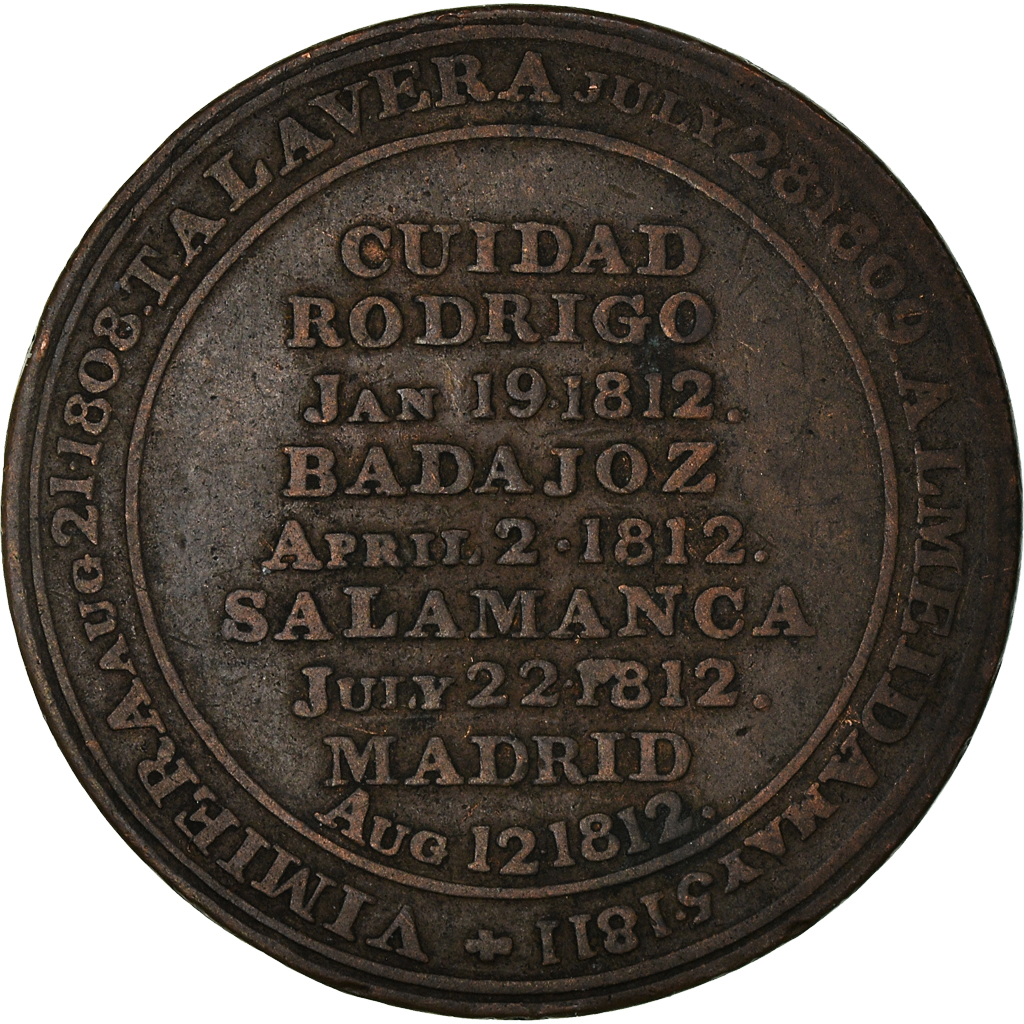 France, Token, Wellington, Victoire à Salamanque, 1812, , Bronze