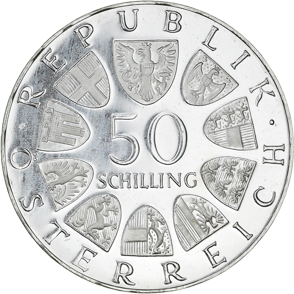 Coin, Austria, 50 Schilling, 1973, Proof, , Silver, KM:2917