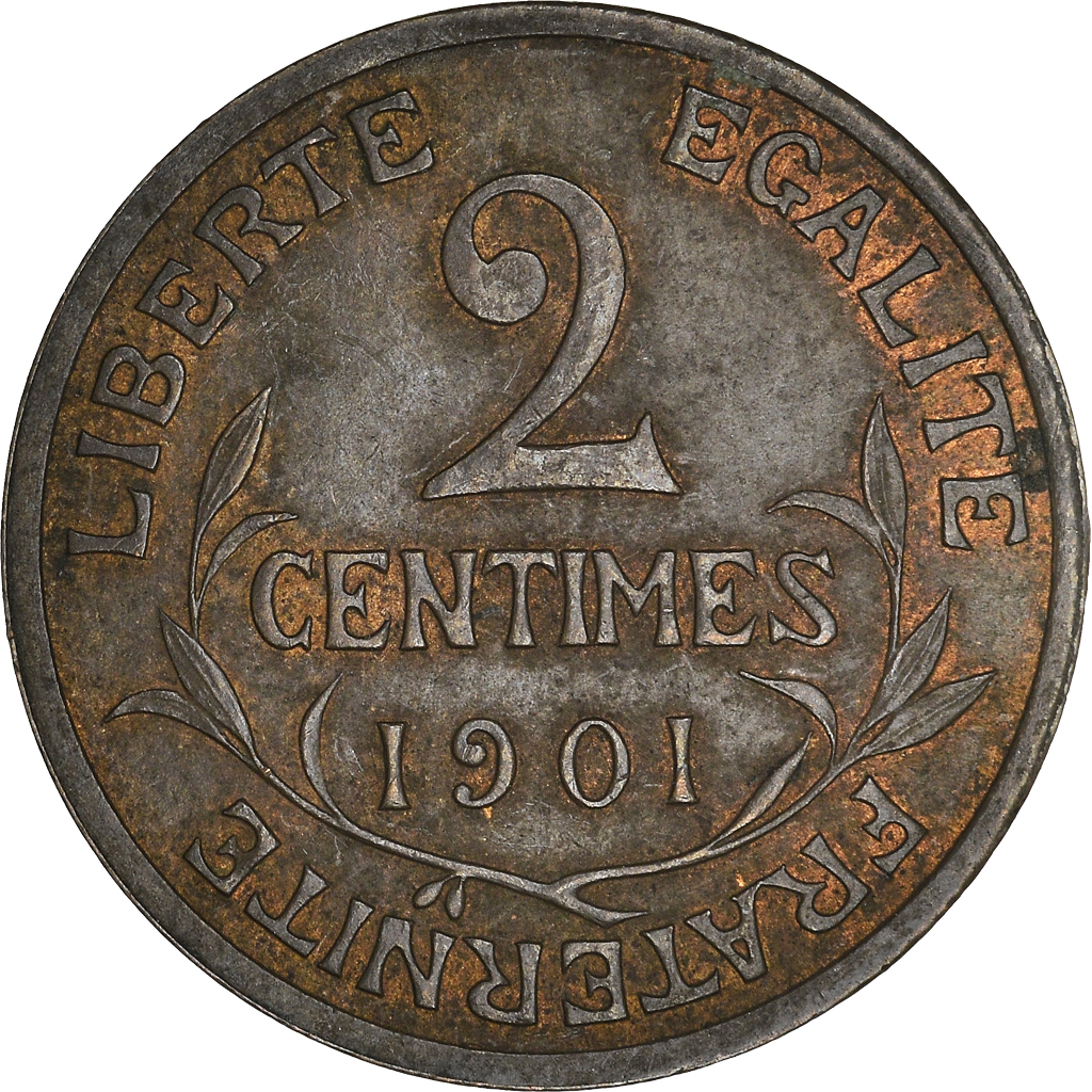 Coin, France, Dupuis, 2 Centimes, 1901, Paris, , Bronze, KM:841