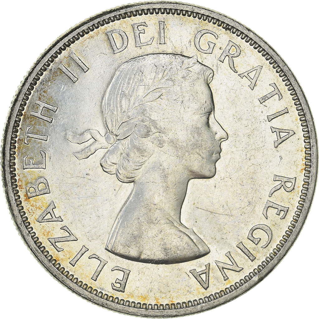 CANADA, Dollar, 1961, Royal Canadian Mint, KM #54, , Silver, 36, 23.33