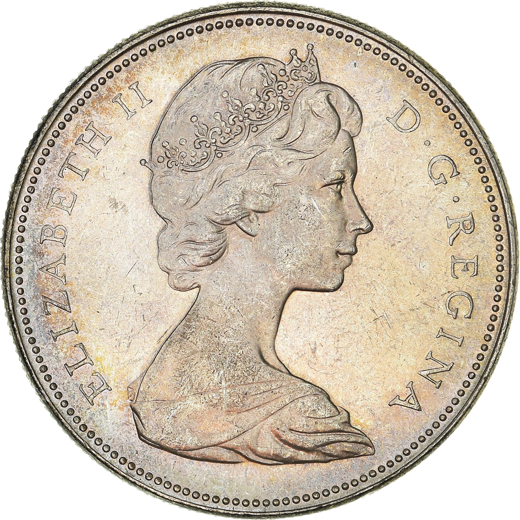 Coin, Canada, Elizabeth II, Dollar, 1965, Royal Canadian Mint, Ottawa