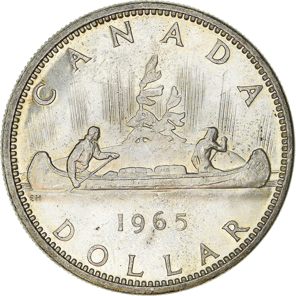 Coin, Canada, Elizabeth II, Dollar, 1965, Royal Canadian Mint, Ottawa
