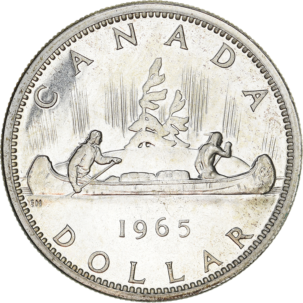 Coin, Canada, Elizabeth II, Dollar, 1965, Royal Canadian Mint, Ottawa