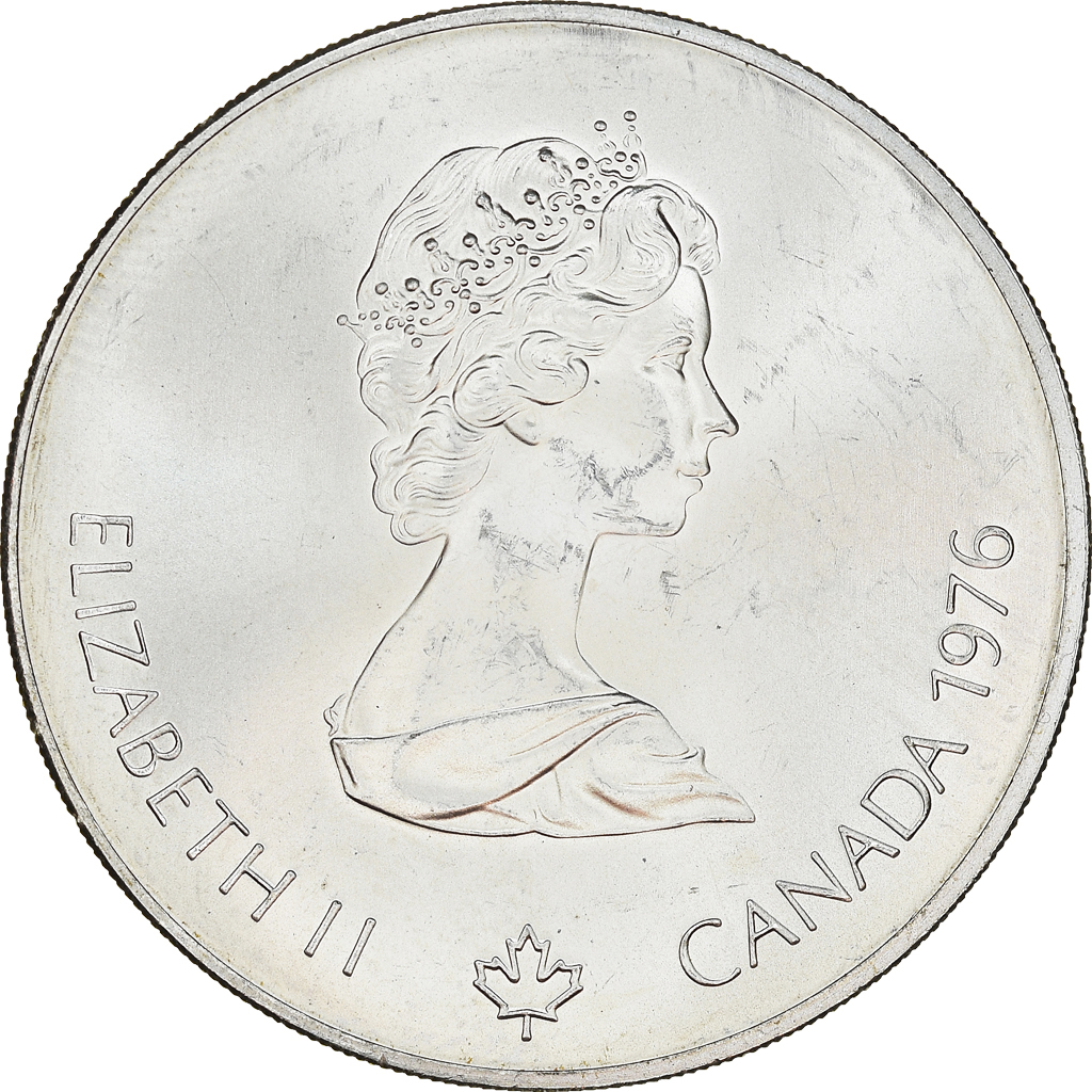 Coin, Canada, Elizabeth II, 5 Dollars, 1976, Royal Canadian Mint, Ottawa