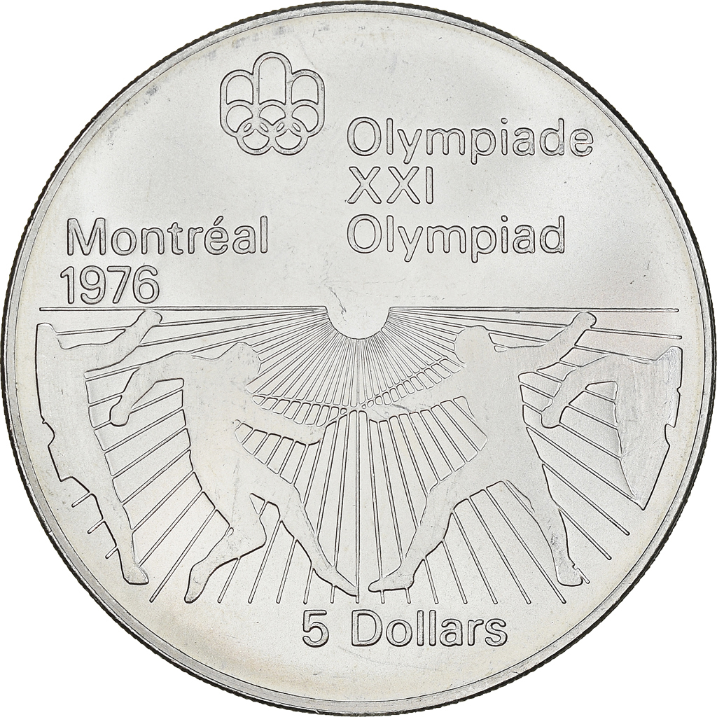 Coin, Canada, Elizabeth II, 5 Dollars, 1976, Royal Canadian Mint, Ottawa