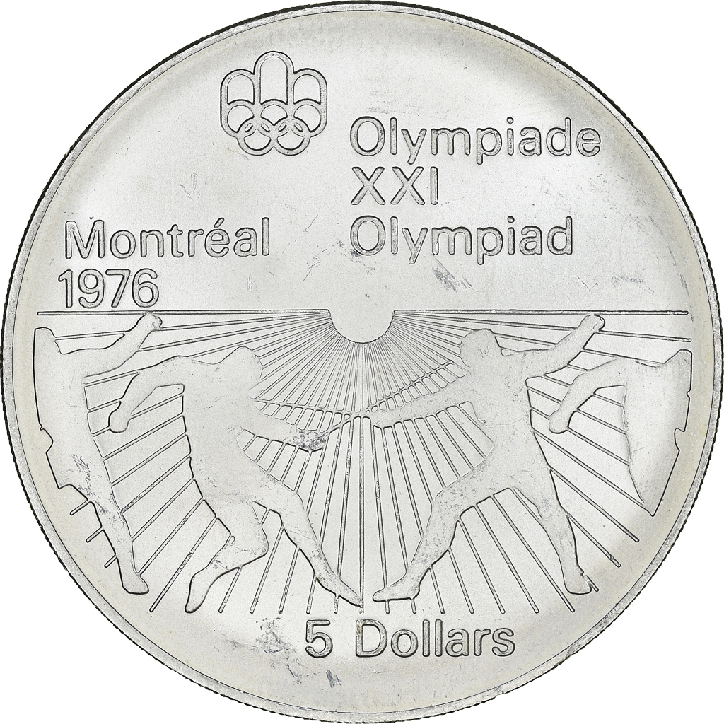 Coin, Canada, Elizabeth II, 5 Dollars, 1976, Royal Canadian Mint, Ottawa