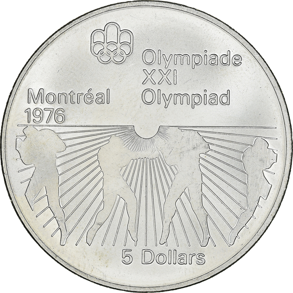 Coin, Canada, Elizabeth II, 5 Dollars, 1976, Royal Canadian Mint, Ottawa