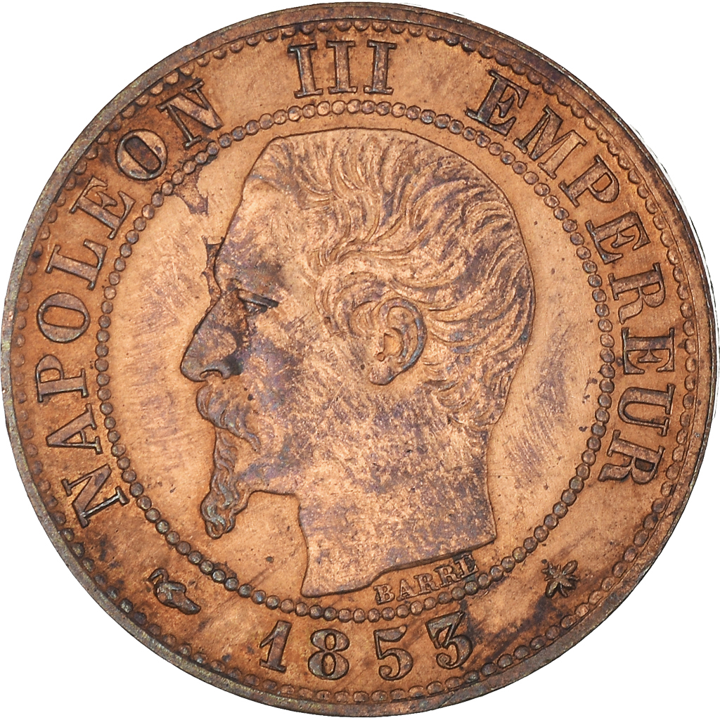 Coin, France, Napoleon III, Napoléon III, Centime, 1853, Strasbourg, 