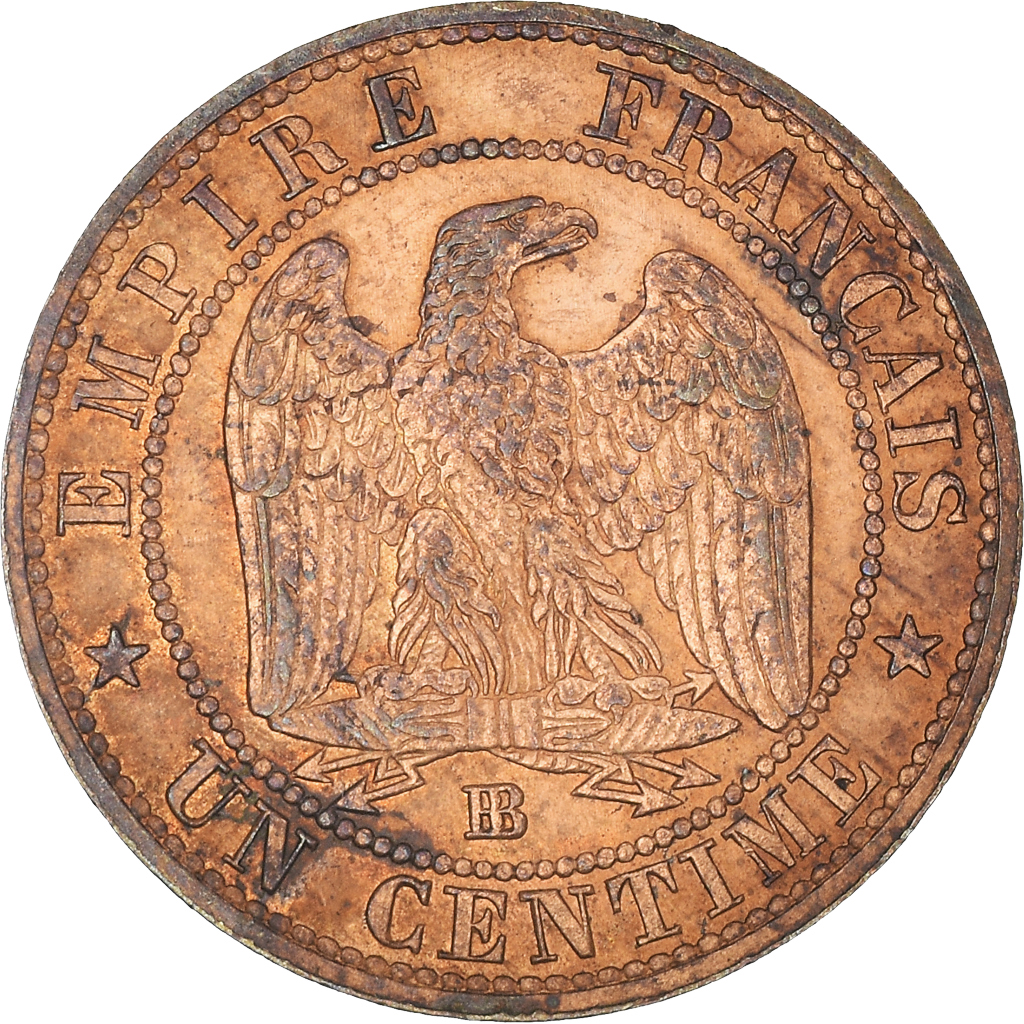 Coin, France, Napoleon III, Napoléon III, Centime, 1853, Strasbourg, 