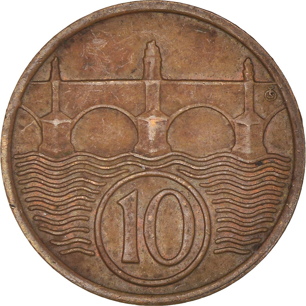 Coin, Czechoslovakia, 10 Haleru, 1934, , Bronze, KM:3