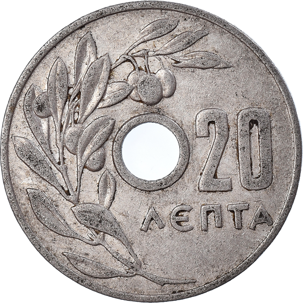 Moneda, Grecia, 20 Lepta, 1954