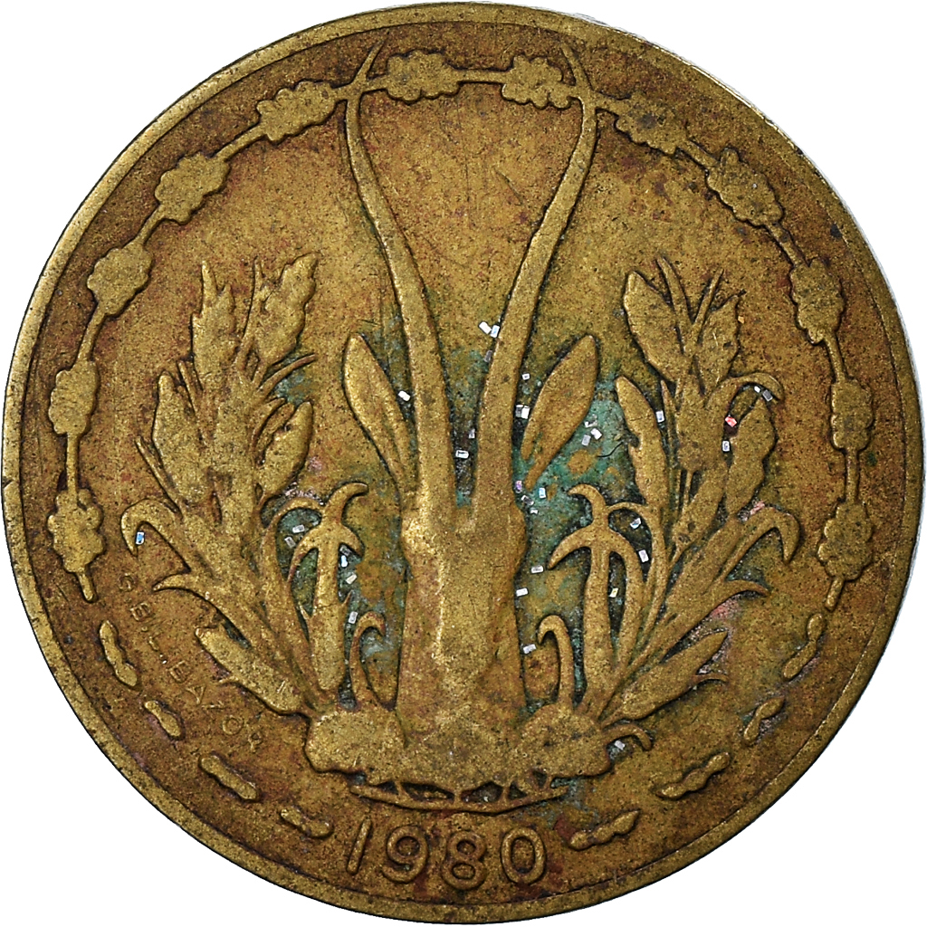 Coin, West African States, 10 Francs, 1980