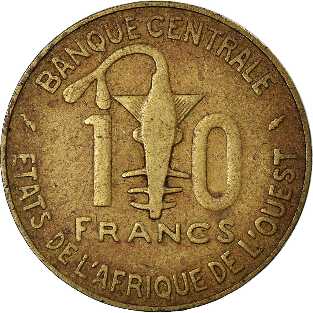 Coin, West African States, 10 Francs, 1980
