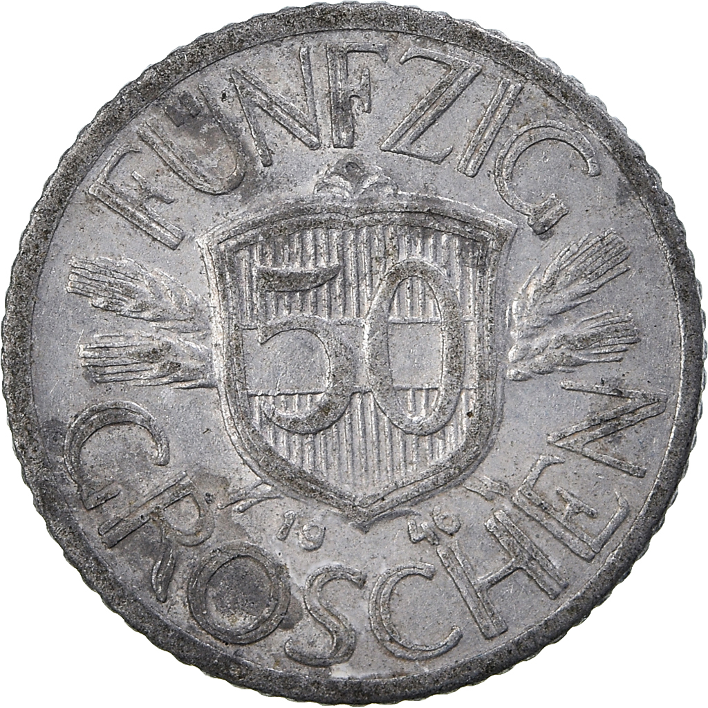 Moneda, Austria, 50 Groschen, 1946