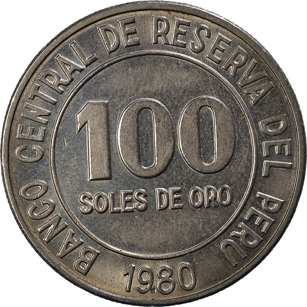 Coin, Peru, 100 Soles, 1980