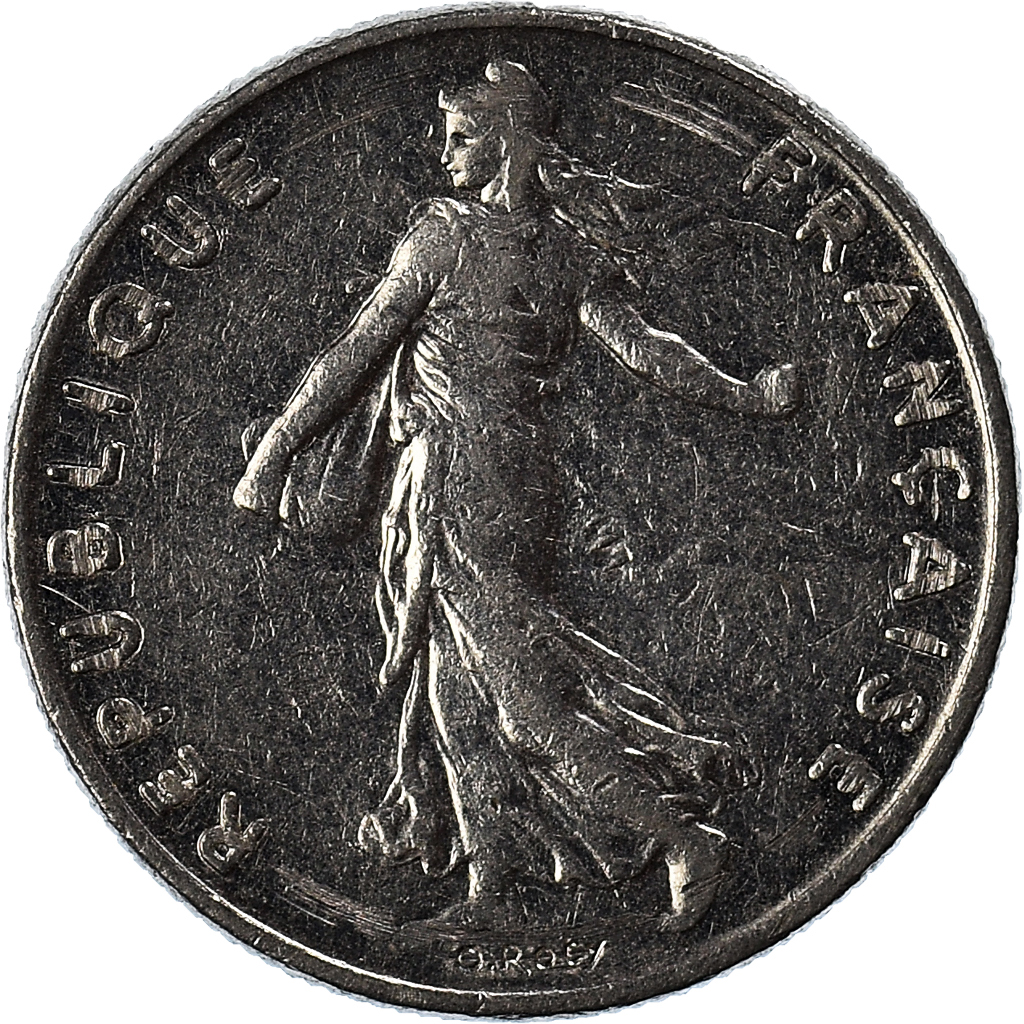 Moneda, Francia, 1/2 Franc, 1986