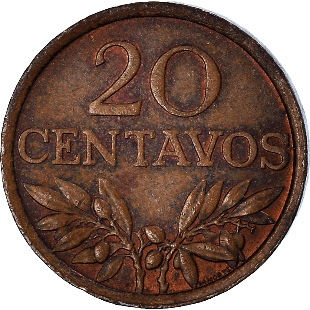 Moneda, Portugal, 20 Centavos, 1974
