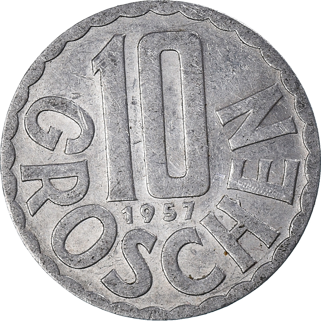 Moneda, Austria, 10 Groschen, 1957