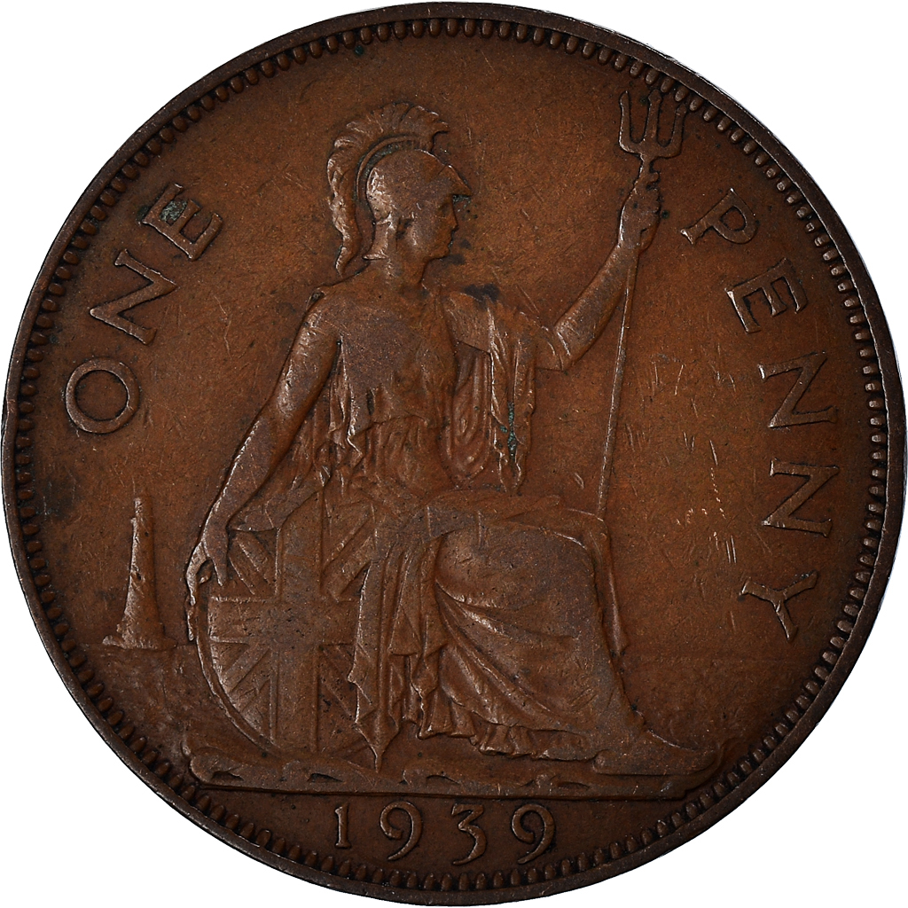 Moneda, Gran Bretaña, Penny, 1939