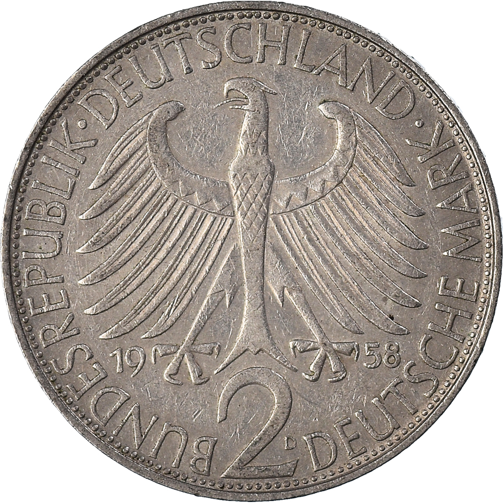 Coin, GERMANY - FEDERAL REPUBLIC, 2 Mark, 1958