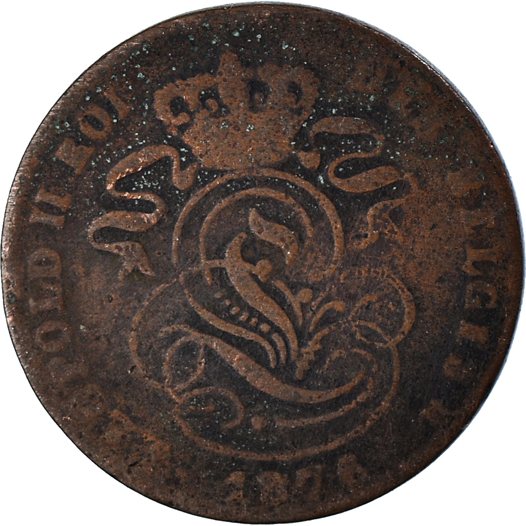 Moneda, Bélgica, 2 Centimes, 1876
